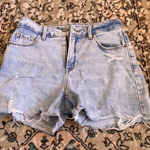 high waisted jean shorts